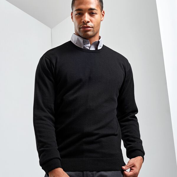 Premier Cotton Rich Crew Neck Sweater Thumbnail